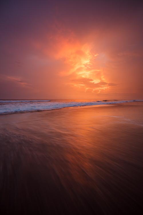 beach sunset wave