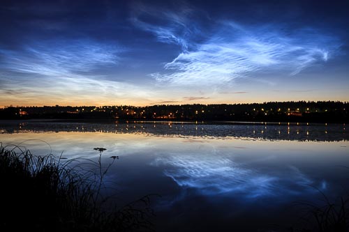 noctilucent clouds lake