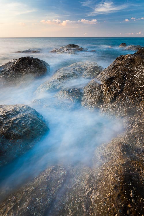 rocks long exposure water